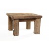 drewniany stolik ze starego drewna ciosanego ręcznie-lekko bielony